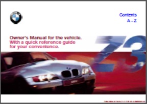 2000 BMW Z3 Owners Manual