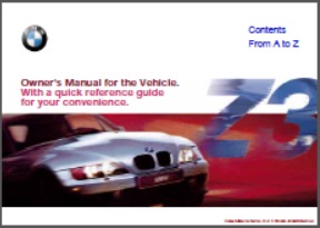 2001 BMW Z3 Owners Manual