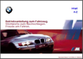 2001 BMW Z3 Bedienungsanleitung