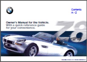 2000 BMW Z8 Owners Manual